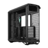 PC-Tower-Gehäuse Fractal Design Torrent Tower Black – unterstützt ATX/EATX/ITX, 2x180-mm-Frontlüfter, 2x3,5-Zoll-Einschübe, 4x2,5-Zoll-Einschübe, gehärtetes Glas