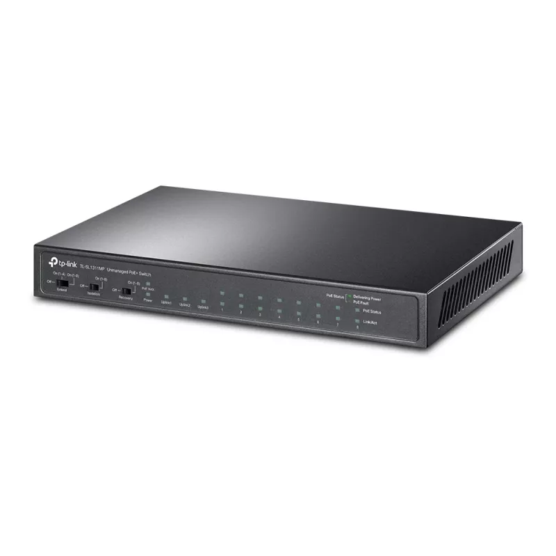 TP-Link 8-Port 10/100Mbps + 3-Port Gigabit Desktop Switch mit 8-Port PoE+