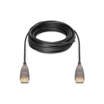 DIGITUS DisplayPort AOC Hybrid-Glasfaserverbindungskabel M/M UHD 8K@60Hz, CE, schwarz 20m
