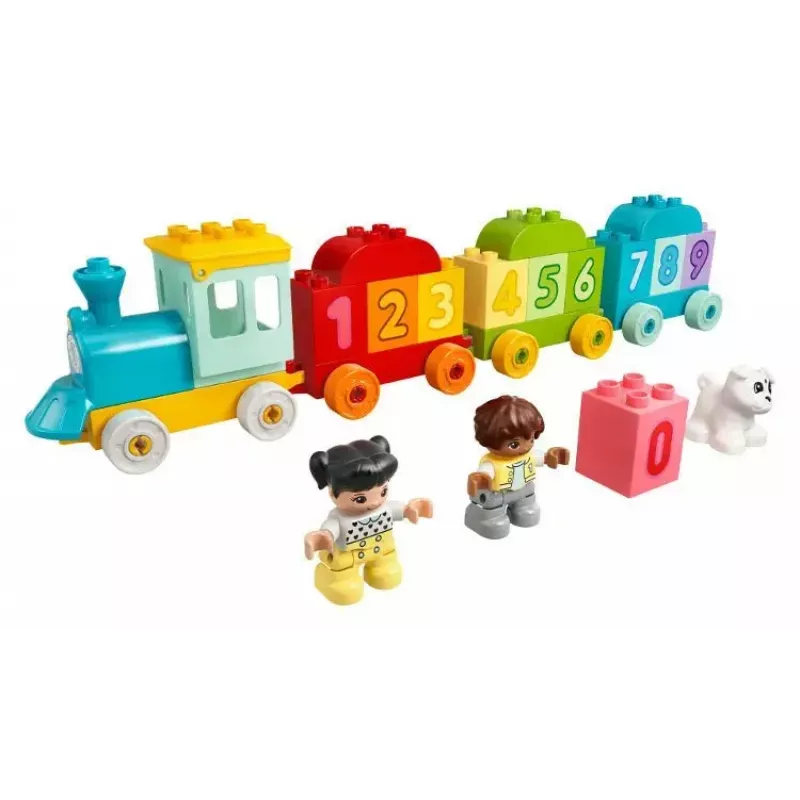 LEGO DUPLO Zahlenzug 10954 – Lernzug mit nummerierten Waggons zum Zählen und Sortieren