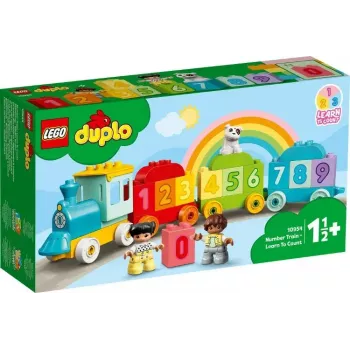 LEGO DUPLO Zahlenzug 10954 – Lernzug mit nummerierten Waggons zum Zählen und Sortieren