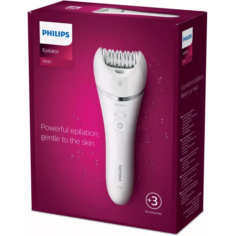 Epilierer Philips BRE700/00, 32 Pinzetten, Nass & Trocken, kabellos, 40 Min. Laufzeit, 2 Geschwindigkeiten, abwaschbar