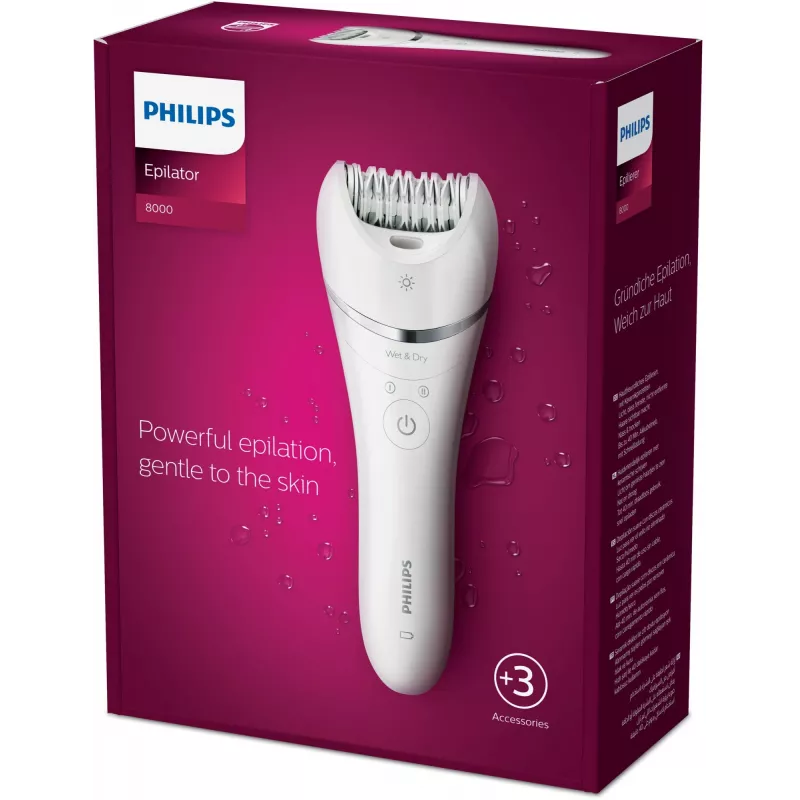 Epilierer Philips BRE700/00, 32 Pinzetten, Nass & Trocken, kabellos, 40 Min. Laufzeit, 2 Geschwindigkeiten, abwaschbar