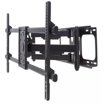 Manhattan Wandhalterung für TV & Monitore (vollbeweglich), für Bildschirme von 37 Zoll bis 75 Zoll, VESA-Kompatibilität: alle zwischen 200 x 200 mm und 800 x 400 mm – überprüfen Sie die Abmessungen der vier Montagelöcher auf der Rückseite des Bildschirms, um sicherzustellen, dass sie passen, max. 75 kg, Schwarz, Halterung, lebenslange Garantie