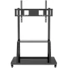 Tragbarer Flachbildschirm-Bodenständer TECHLY Signage Display Mount ICA-TR30 — für 55 bis 100 Zoll Bildschirme, VESA 1200x600, max. Belastung 150 kg, Rollen, schwarz