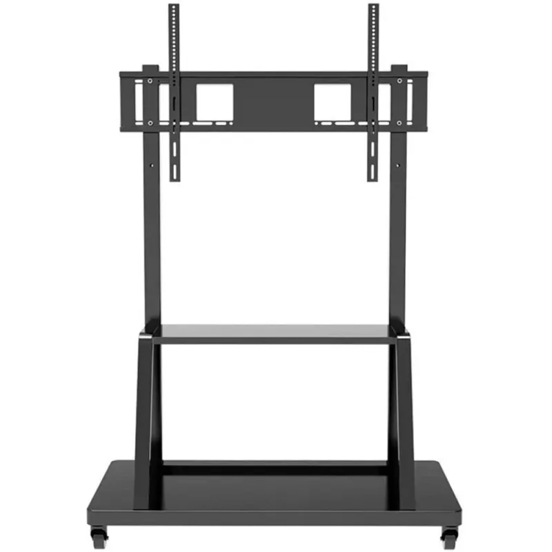 Tragbarer Flachbildschirm-Bodenständer TECHLY Signage Display Mount ICA-TR30 — für 55 bis 100 Zoll Bildschirme, VESA 1200x600, max. Belastung 150 kg, Rollen, schwarz
