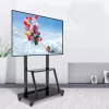 Tragbarer Flachbildschirm-Bodenständer TECHLY Signage Display Mount ICA-TR30 — für 55 bis 100 Zoll Bildschirme, VESA 1200x600, max. Belastung 150 kg, Rollen, schwarz