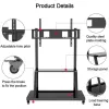Tragbarer Flachbildschirm-Bodenständer TECHLY Signage Display Mount ICA-TR30 — für 55 bis 100 Zoll Bildschirme, VESA 1200x600, max. Belastung 150 kg, Rollen, schwarz