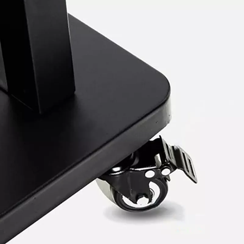 Tragbarer Flachbildschirm-Bodenständer TECHLY Signage Display Mount ICA-TR30 — für 55 bis 100 Zoll Bildschirme, VESA 1200x600, max. Belastung 150 kg, Rollen, schwarz