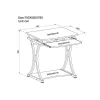 Techly Compact Desk für PC mit herausnehmbarer Tastaturablage, Schwarz Graphit ICA-TB 328BK