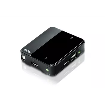 ATEN 2-Port USB 4K DisplayPort 1.2 KVM-Switch (KVM-Kabel enthalten)