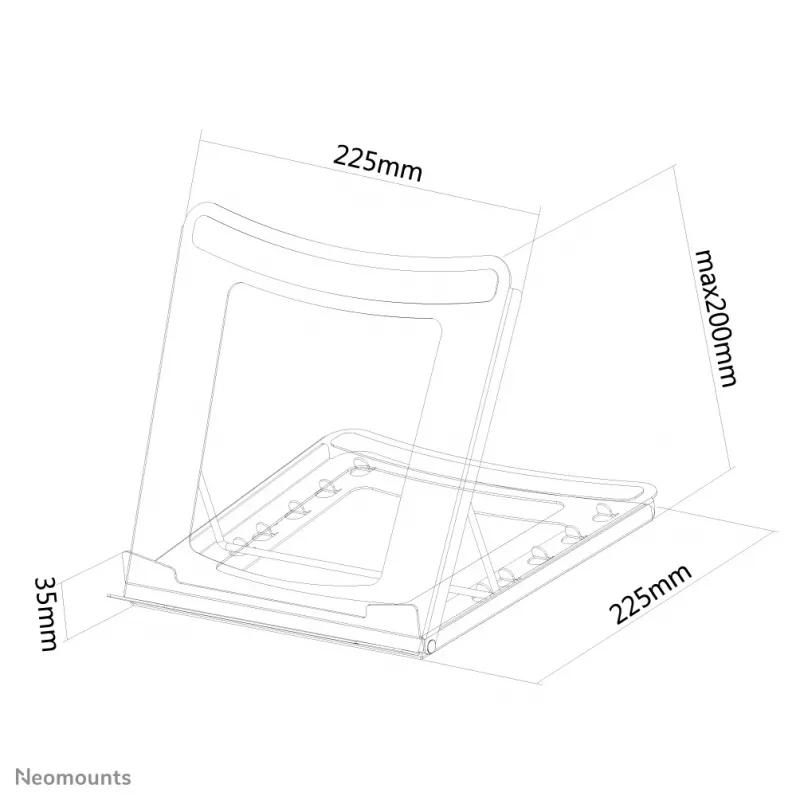 Neomounts NSLS075Schwarz Laptopständer 10-16 Zoll – faltbar – kompakt – universell