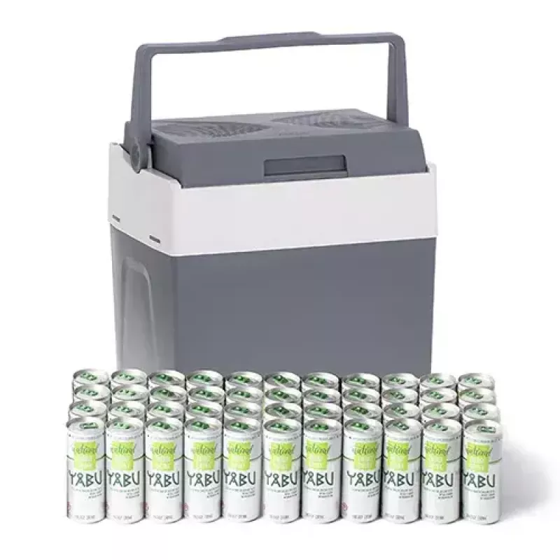 Adler AD 8078 tragbare elektrische Kühlbox, 28 l, Grau/Weiß