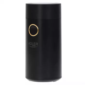 Kaffeemühle mit Kegelmahlwerk Adler AD 4446bg — 150 W, 75 g Bohnenbehälter, Edelstahl-Mahlwerk, Tastensteuerung, schwarz