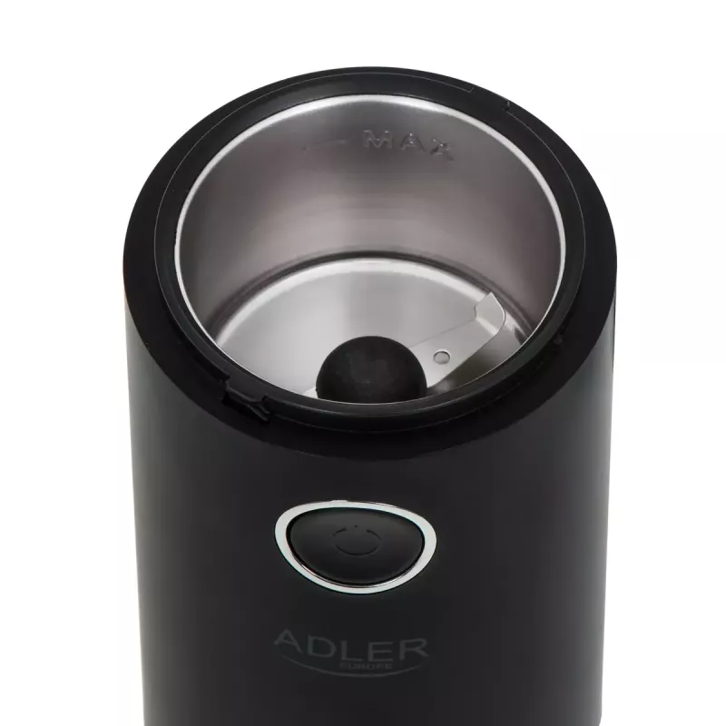 Burr grinder Adler AD4446BS — 150 W, stainless steel burrs, 75 g bean hopper, Schwarz