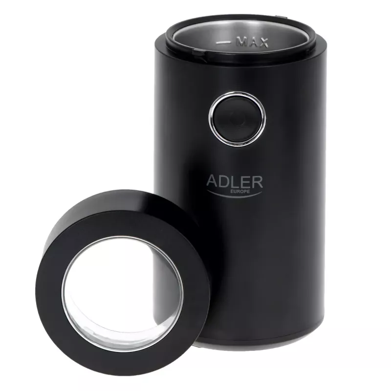 Burr grinder Adler AD4446BS — 150 W, stainless steel burrs, 75 g bean hopper, Schwarz