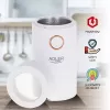 Mahlwerk-Kaffeemühle Adler AD4446WG — elektrische Kaffeemühle, Edelstahl-Mahlwerk, 75-g-Bohnenbehälter, 150 W, weiß