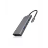 ICY BOX IB-DK4040-CPD Kabelgebunden USB 3.2 Gen 1 (3.1 Gen 1) Type-C Anthrazit, Schwarz