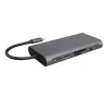 ICY BOX IB-DK4040-CPD Kabelgebunden USB 3.2 Gen 1 (3.1 Gen 1) Type-C Anthrazit, Schwarz