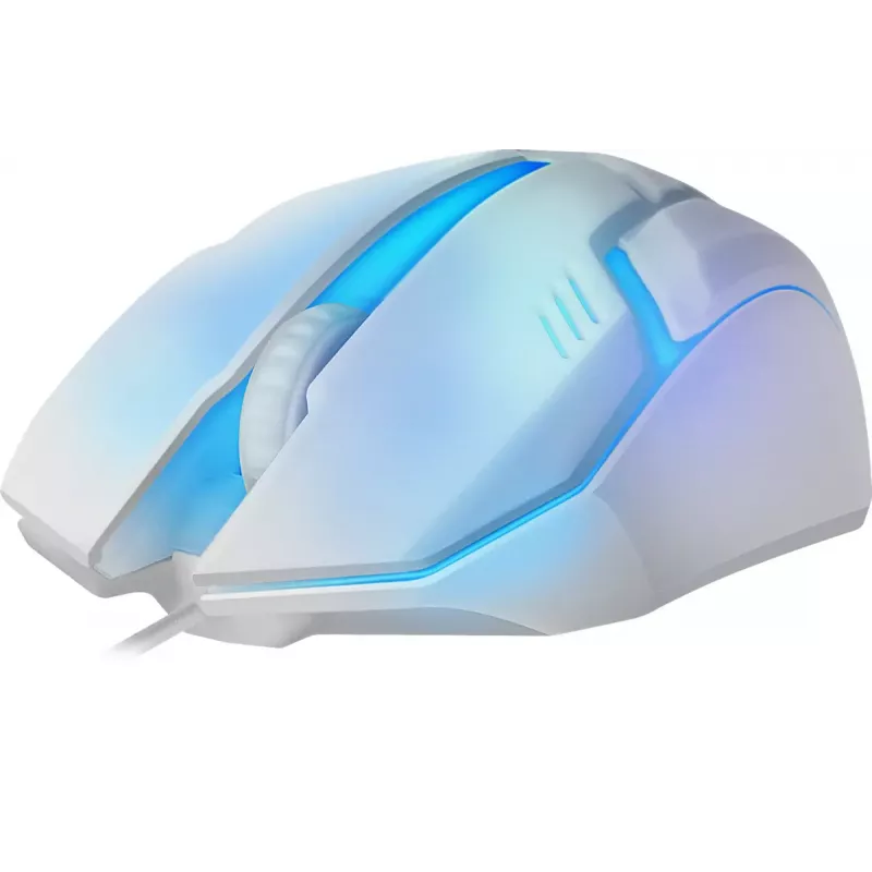 Kabelgebundene Gaming-Maus DEFENDER Cyber MB-560L — optisch, 1200 DPI, beidhändig, USB Typ-A, weiß, 1,5 m Kabel