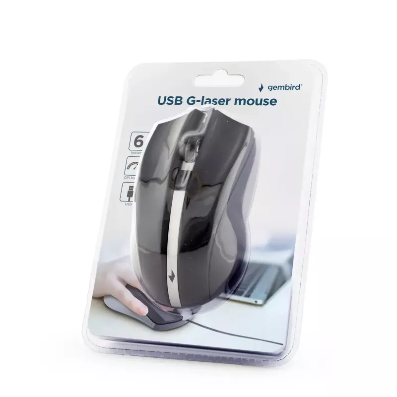 GEMBIRD Laser Maus 2400 Dpi - Ambidextrous