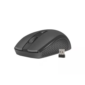 Kabellose optische Maus NATEC Jay 2 RF — 2,4 GHz, 1600 DPI, beidhändig, 4 Tasten, schwarz