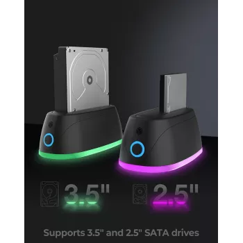 ICY BOX IB-1124L-C3 USB 3.2 Gen 1 (3.1 Gen 1) Type-B Schwarz