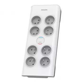 Philips SPN7080WA/60 Überspannungsschutz Weiß 8 AC-Steckdose(n) 2 m