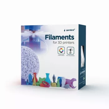 GEMBIRD ABS-Filament – Silber – 1,75 mm – 1 kg