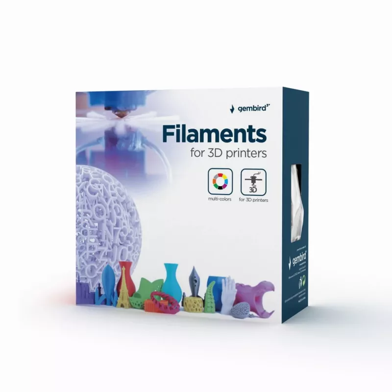 GEMBIRD ABS-Filament – Silber – 1,75 mm – 1 kg