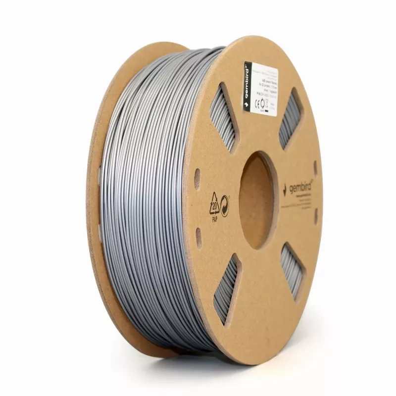 GEMBIRD ABS-Filament – Silber – 1,75 mm – 1 kg