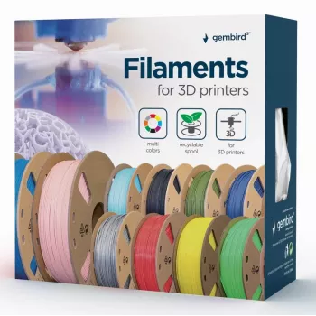 GEMBIRD PLA-PLUS Filament, weiß, 1,75 mm, 1 kg