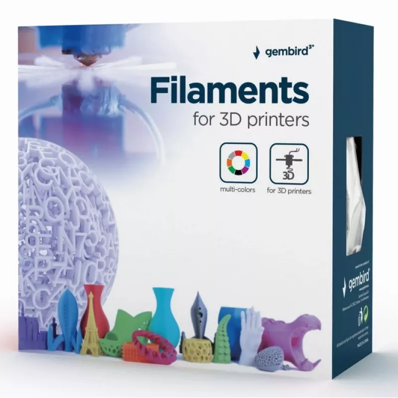 GEMBIRD PLA-PLUS Filament, weiß, 1,75 mm, 1 kg
