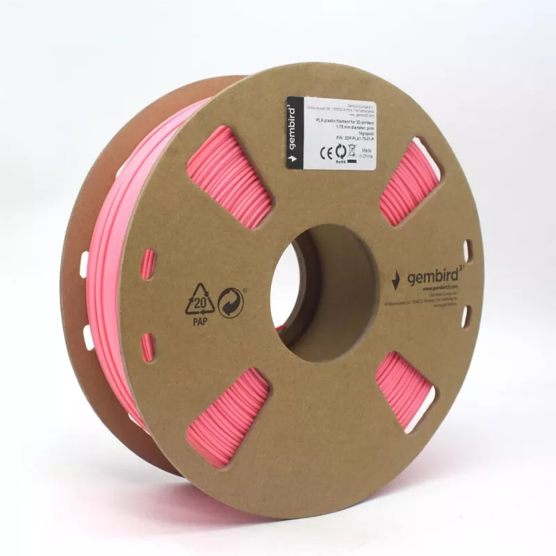 3D-Druckmaterial Gembird 3DP-PLA1.75-01-P Pink 1 kg