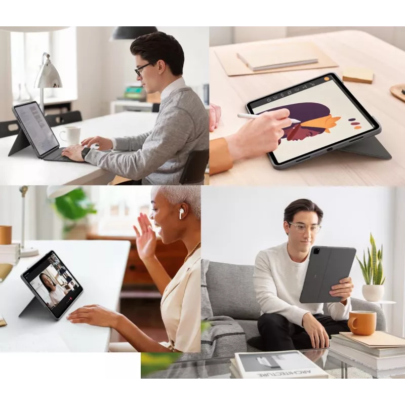 LOGITECH Combo Touch - iPad Pro 12,9 inch (5. Gen.) - Englisch - QWERTY