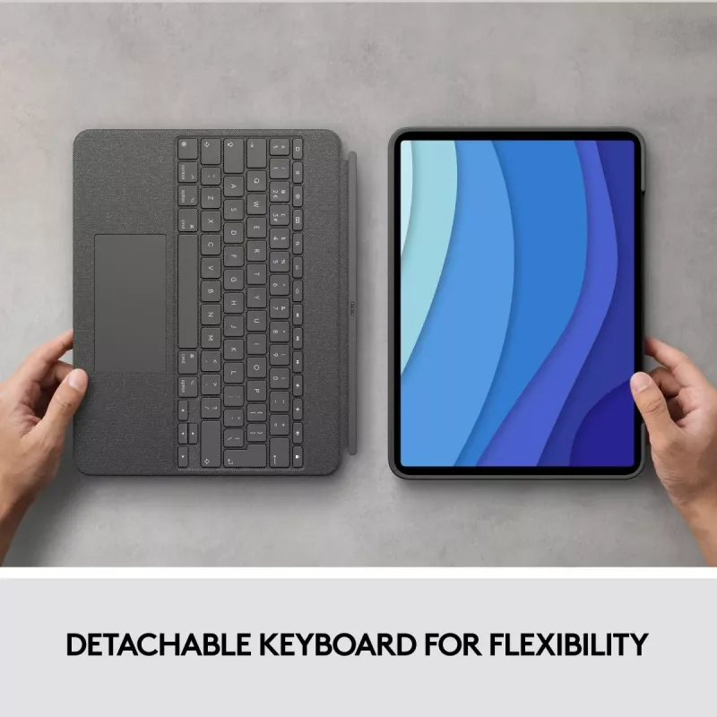 LOGITECH Combo Touch - iPad Pro 12,9 inch (5. Gen.) - Englisch - QWERTY