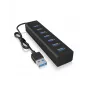 ICY BOX IB-HUB1700-U3 USB 3.2 Gen 1 (3.1 Gen 1) Type-A 5000 Mbit/s Schwarz