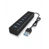 ICY BOX IB-HUB1700-U3 USB 3.2 Gen 1 (3.1 Gen 1) Type-A 5000 Mbit/s Schwarz