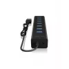 ICY BOX IB-HUB1700-U3 USB 3.2 Gen 1 (3.1 Gen 1) Type-A 5000 Mbit/s Schwarz