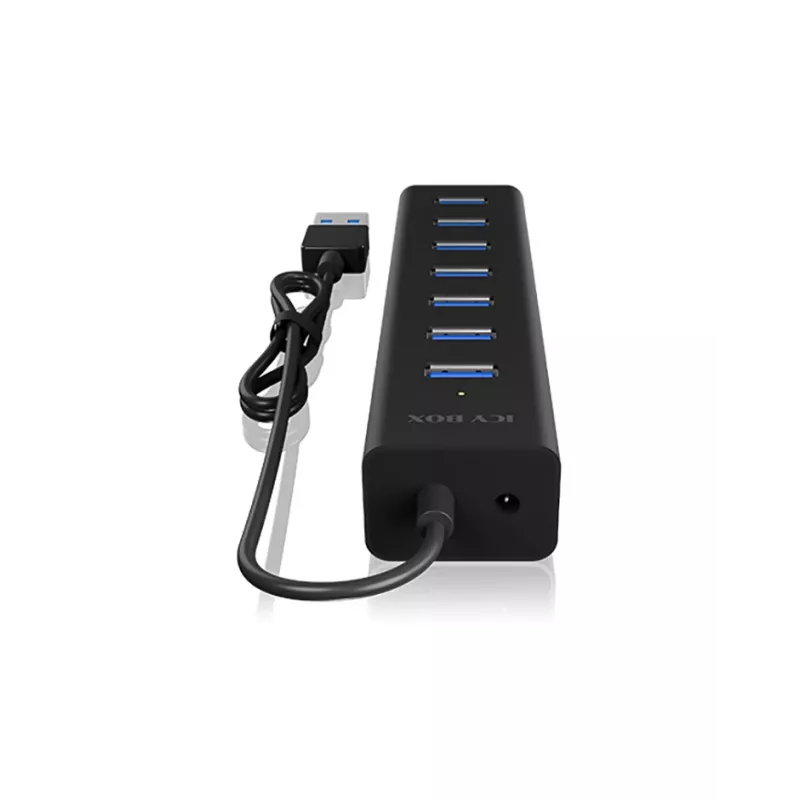 ICY BOX IB-HUB1700-U3 USB 3.2 Gen 1 (3.1 Gen 1) Type-A 5000 Mbit/s Schwarz