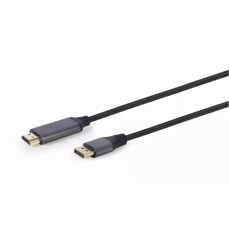 Videokabel-Adapter Gembird CC-DP-HDMI-4K-6 — DisplayPort auf HDMI Typ A, 1,8 m, 4K, schwarz