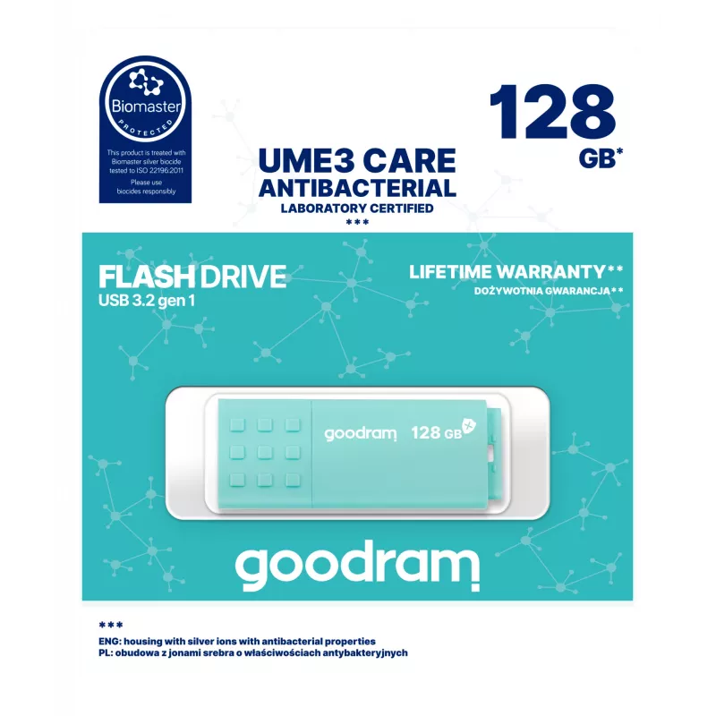 Goodram UME3 USB-Stick 128 GB USB Typ-A 3.2 Gen 1 (3.1 Gen 1) Türkis