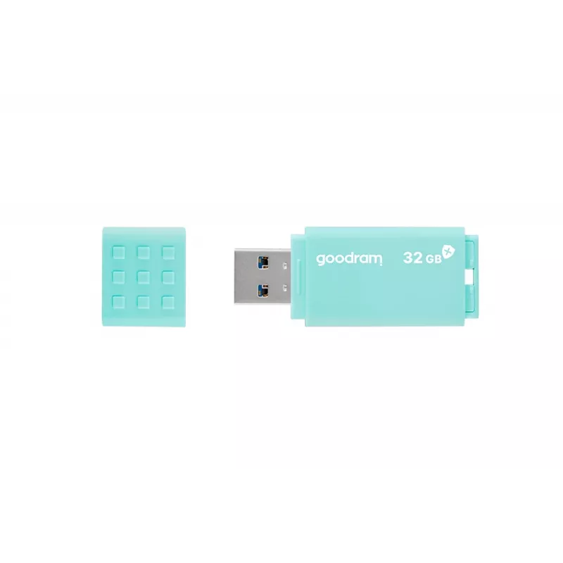 USB-Flash-Laufwerk GOODRAM UME3 32 GB USB Typ-A 3.2 Gen 1 — türkis, 60 MB/s Lesen, 20 MB/s Schreiben