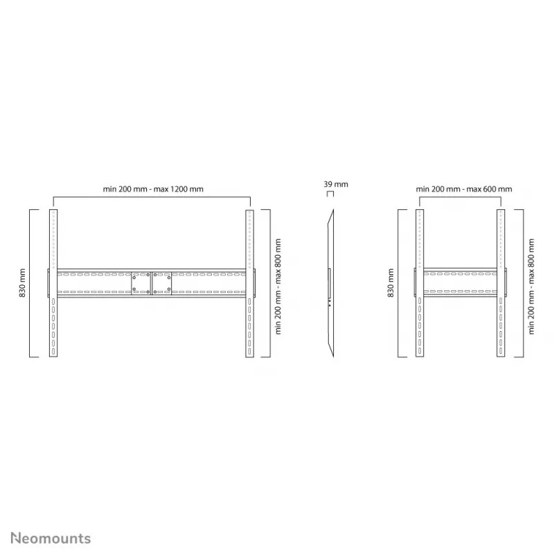 Neomounts LFD-W1500 TV-Wandhalterung 60-100 Zoll – fest – Quer- und Hochformat