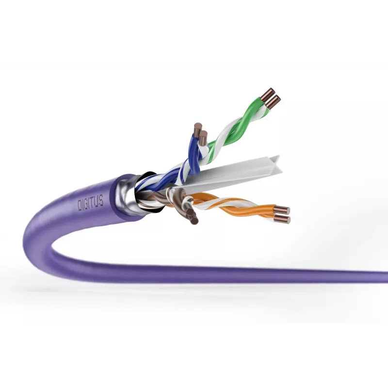 DIGITUS Installationskabel - CAT6 - F/UTP - B2ca - 500m - Violett