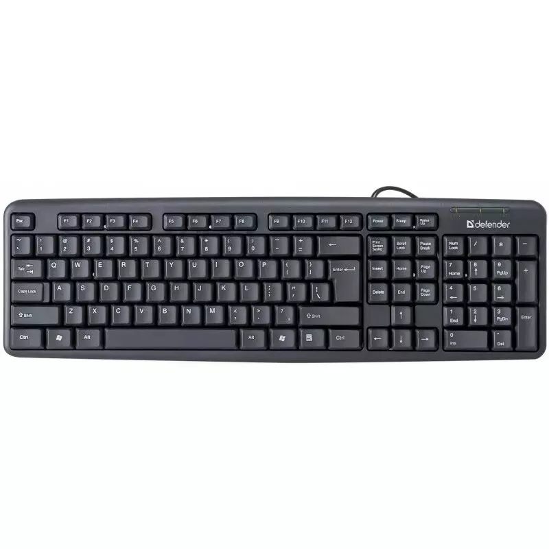 Kabelgebundene USB-Tastatur DEFENDER HB-520 – kompaktes Layout, USB-Anschluss