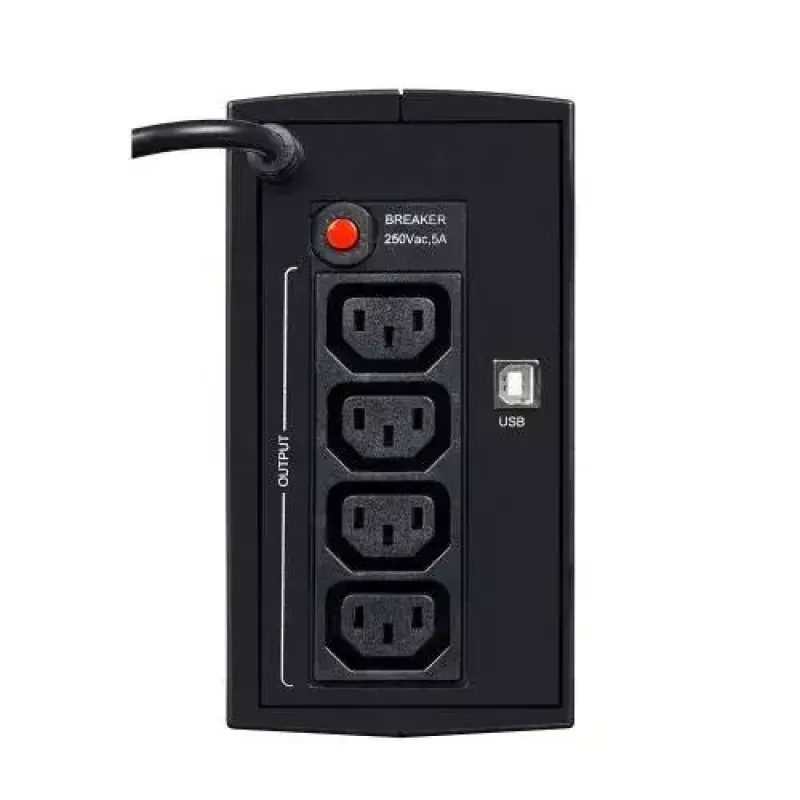 EVER DUO 550 PL AVR USB T/DAVRTO-000K55/01 USV, 550 VA / 330 W, Line-Interactive, Tower, 12-V-5-Ah-Akku, Schwarz