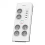 Philips SPN7060WA/60 Überspannungsschutz Weiß 6 AC-Steckdosen 2 m