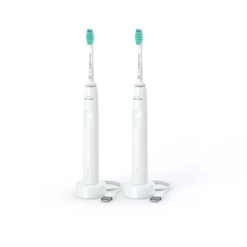 Philips 3000 series 3100 series HX3675/13 2er-Pack Schallzahnbürsten - weiß