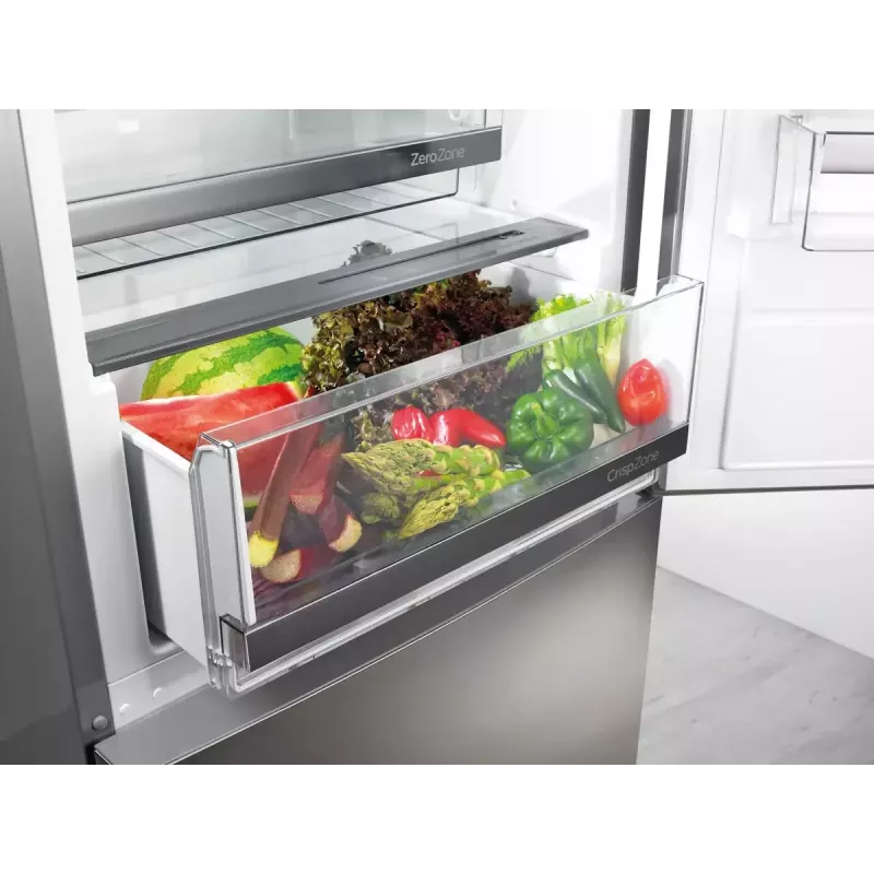 Freistehender Kühl-Gefrierkombination Gorenje NRK6192AS4, 304 L (Kühlschrank 207 L / Gefrierschrank 97 L), No Frost, Grau